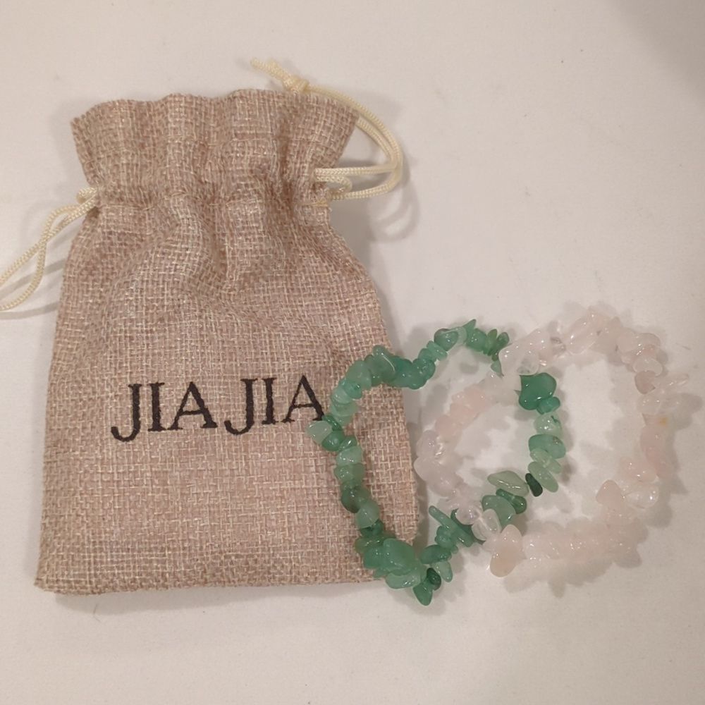 Jia Jia Crystal Beaded Bracelets - set of 2